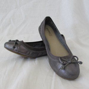 Sperry Top-Sider Elise Pewter Ballet Flats 6.5M